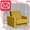Alicja Reclining Armchair for Sleeping with a Container Family Meble Yellow Gold