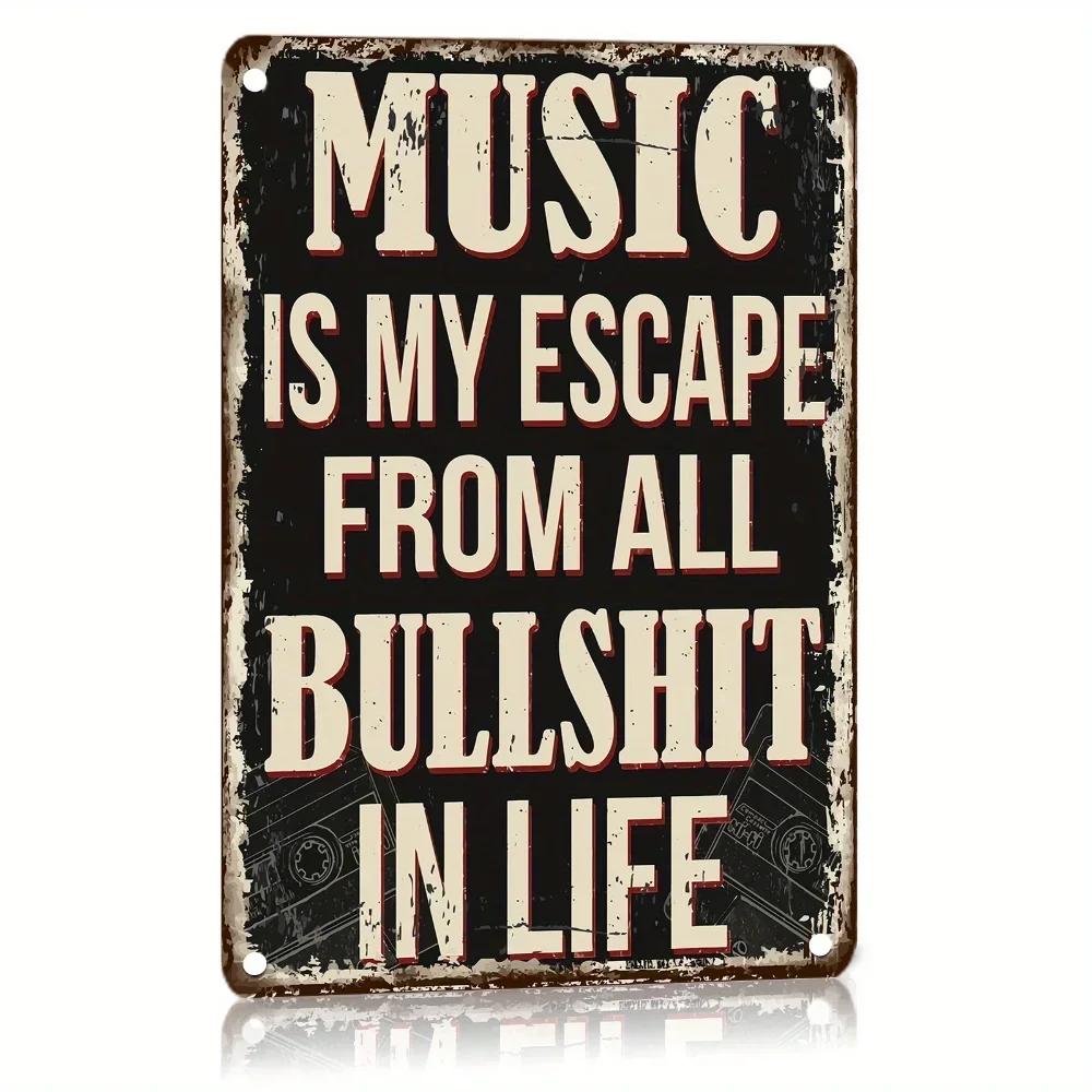 

Vintage Music Metal Tin Sign – Rustic Iron Wall Art for Home, Bar & Farm Decor 20x30cm（7.8x11.8inch）