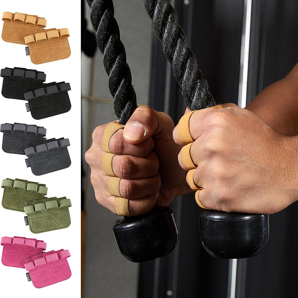 Guanti da Powerlifting traspiranti, Guanti Booster per Sbarra Orizzontale, Protezione Palmo in Pelle per Weightlifting, Guanti Fitness per Uomo Donna