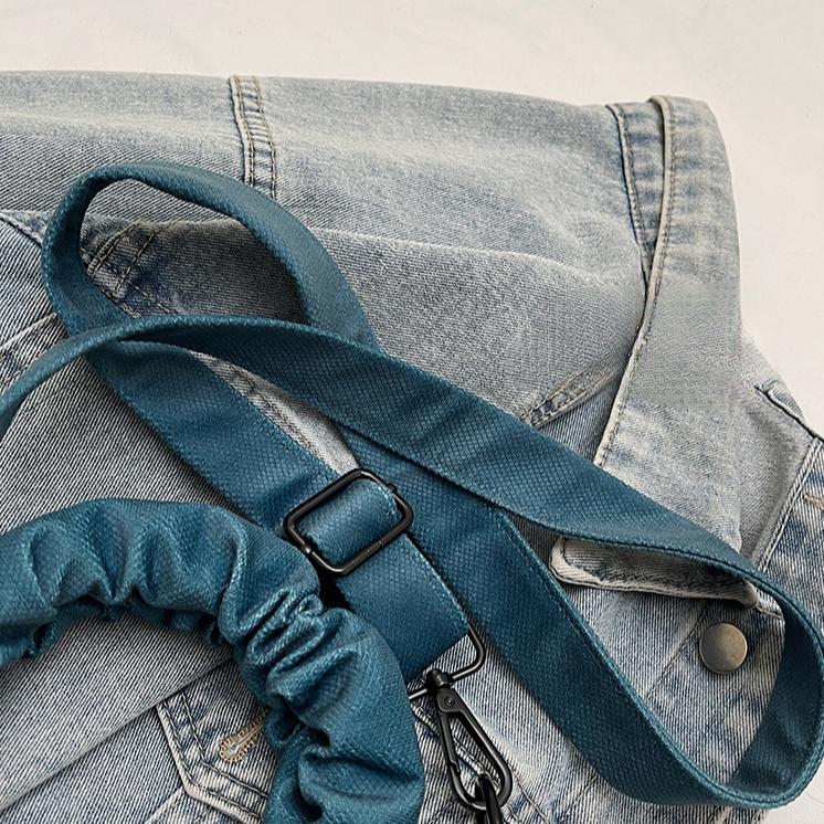 Plátěná taška s potiskem, dámská taška, nová trendy stylová taška přes rameno, taška přes rameno s kreslenou ilustrací, kbelík