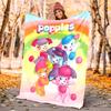 Popples Flannel Blanket Soft Warm All-Season Throw, Design for Camping, Car Travel, Hiking Sofa, Bed, Office Perfect Gift for Parties
