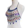 RL-131 Damen Mehrfarbig Handgefertigt Nachtbar Schmuck Kristall Strass Stein Diamant Tropfen Rückenfrei Hohl Weste Bikini Körperkette