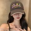 Korean-Style Flower Baseball Cap Letters Embroidered Peaked Cap Leisure Sun Hat  Outdoor