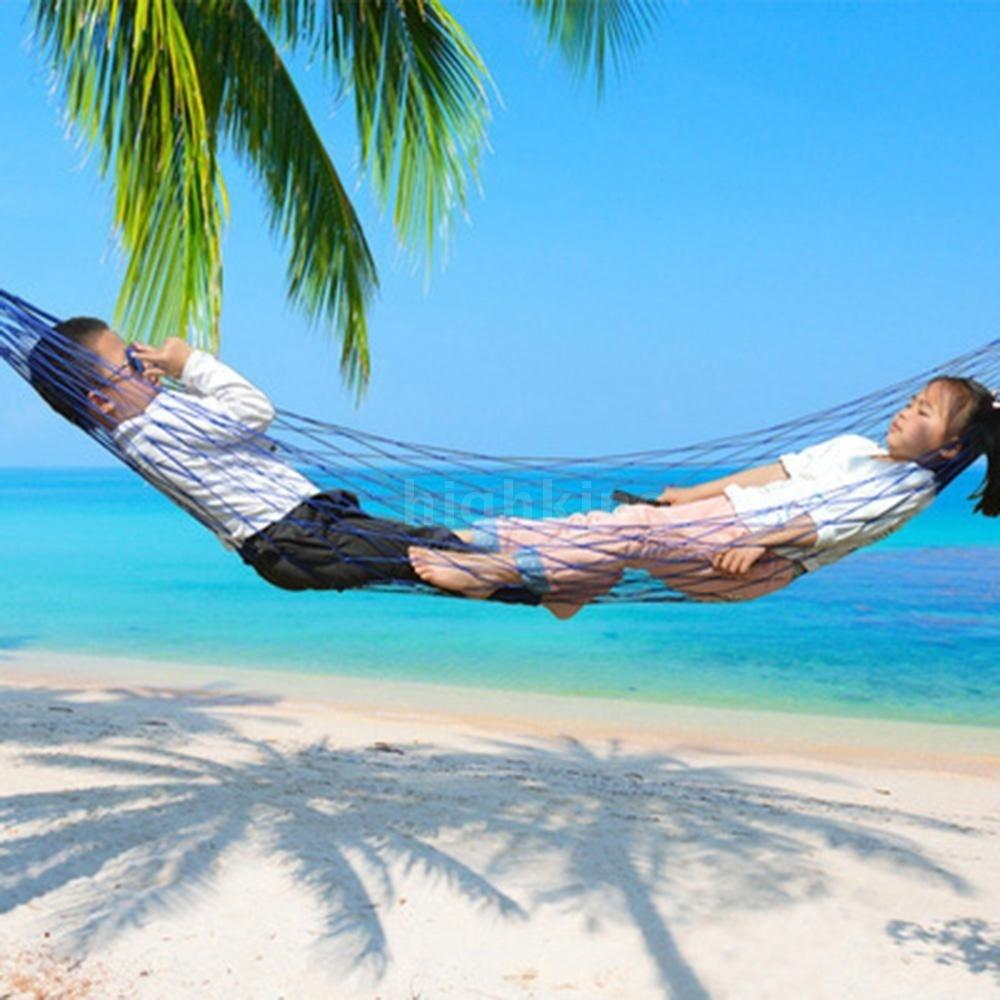 Outdoor Sport Hammock Net Mesh Bed Nylon Portable Camping Hammock