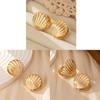 Small Piercing Earrings Simple Small Shells Shaped Stud Earrings Sweet Cool Party Jewelry Fashion Metal Ear Buckle
