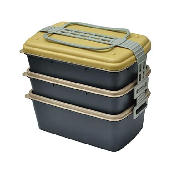 

GENIAL Ланч-бокс для пикника MARINE 4200 мл Ланч большой вместимости Вкладывается для компактности Тонкая прямоугольная форма с неглубоким верхом 2 яруса и глубокий нижний ярус для