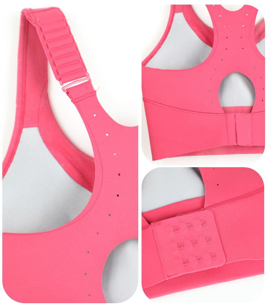 Qiaoyi High-Strength Shockproof Sports Bra for Running & Fitness - Fixed Cup Design for Large Chest