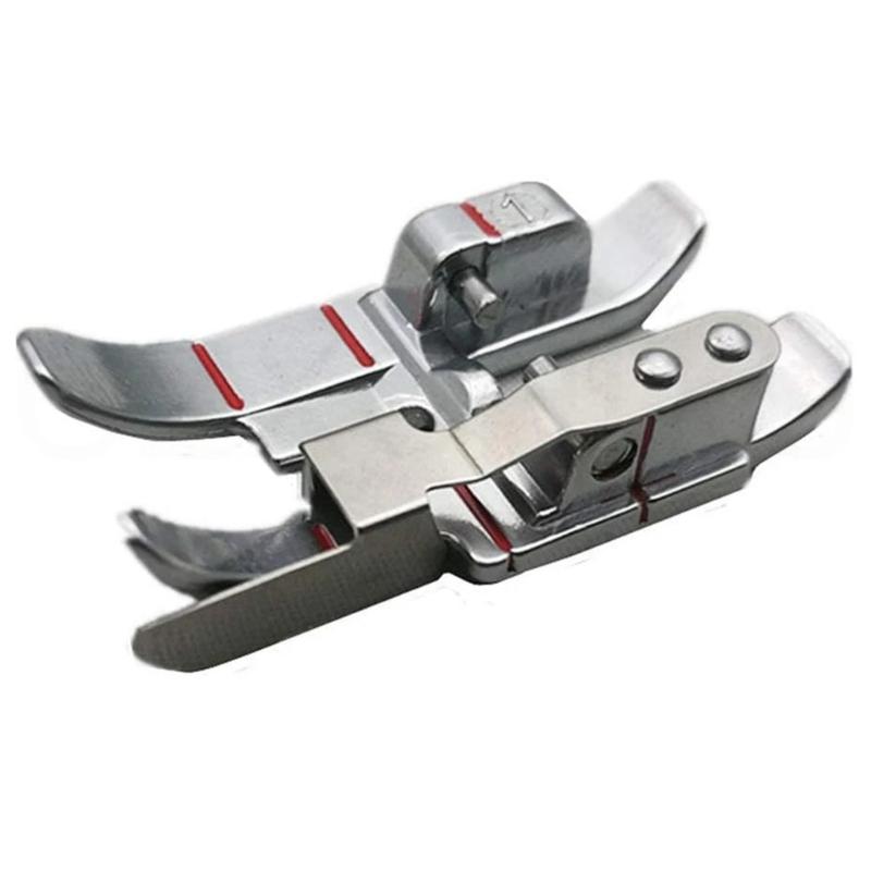Side Guide Presser Foot for Sewing Machine, Metal Quarter Inch Guide Foot for Piecing, Fabric Alignment, Seam Control and Daily Sewing Use