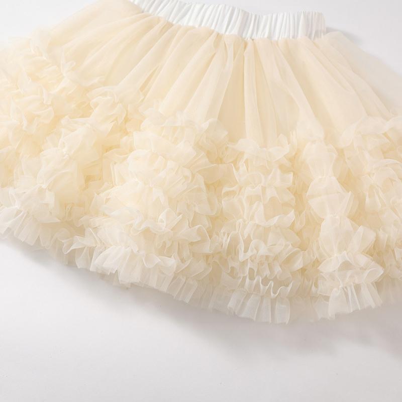 Mädchen Mesh TUTU Rock 2025 Sommer neu Kinder süße Prinzessin flauschiger Kuchenrock
