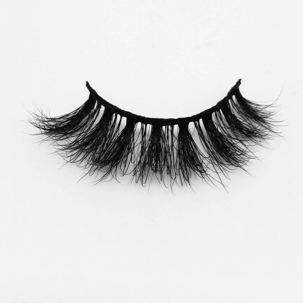 5D 15-25mm Fluffy Real 100% Mink Eyelash Lash Natural Vendor Handmade Full Strip with Customize Box