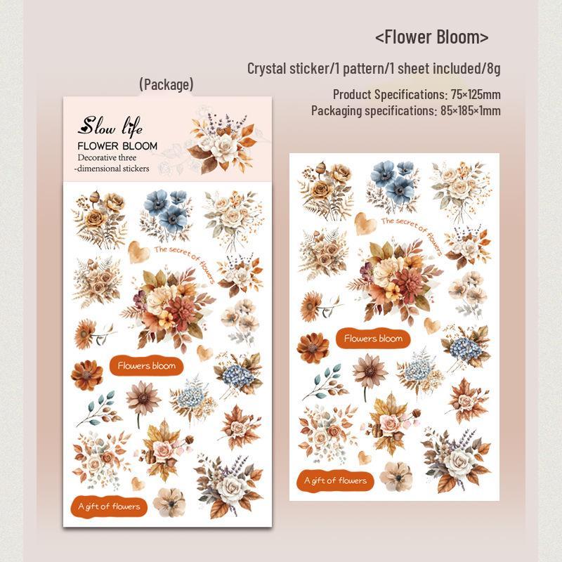 Ketchup Girl Warm Collection: 3D Crystal Heat Transfer Stickers for Journaling & Collage (4 Designs)