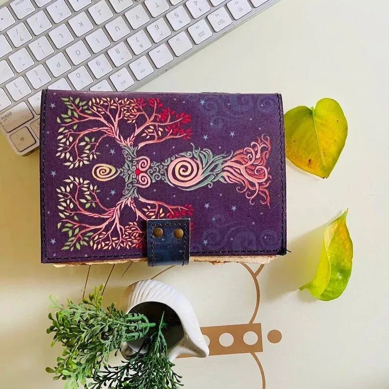 Tree Of Life Handmade Leather Journal Vintage Leather Journal With Deckle Paper