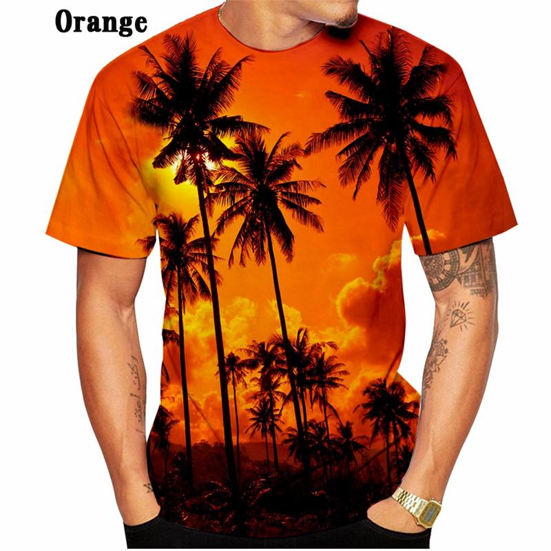Classic Coconut Tree 3D Printed Couple T Shirt Men Women Hawaii Vacation Party Casual Fashion T-shirt Kid Street O-neck Tee Tops