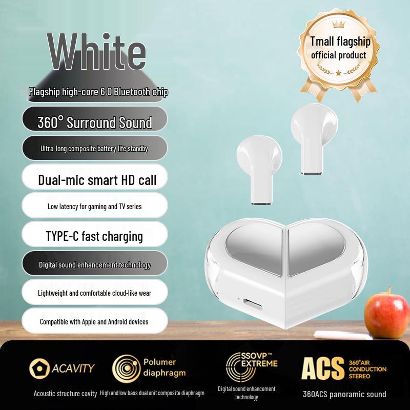 Women's Style Noise-Cancelling Bluetooth Earphones: Long Battery, No Delay, Great Sound