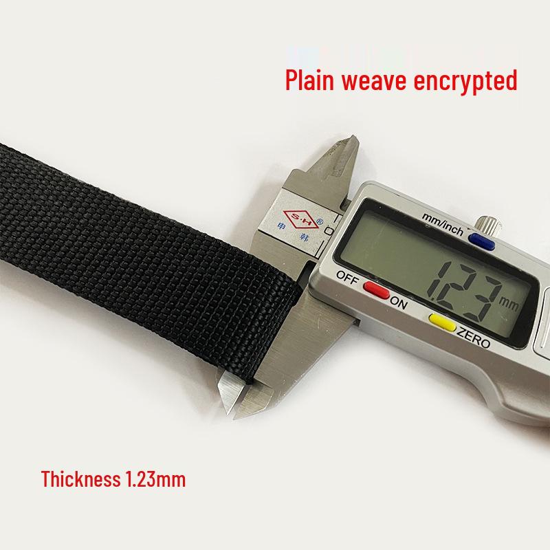 Black Thickened Polyester Herringbone Webbing Tape for Bags and Straps