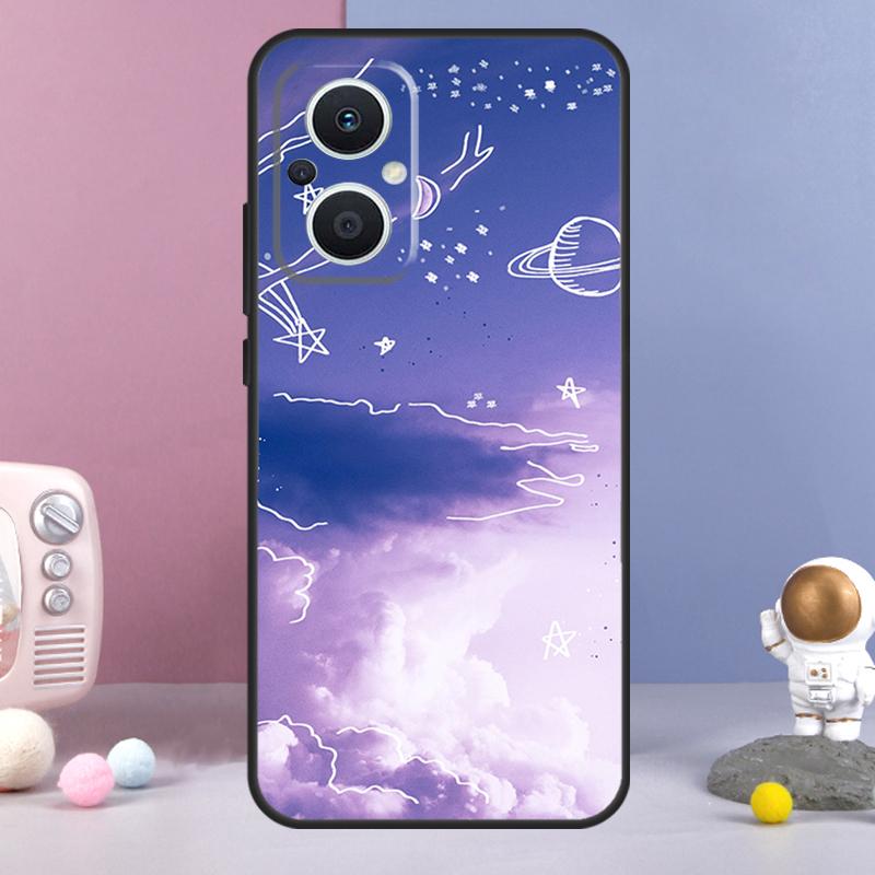Coque esthétique violette Pour OPPO Reno 11 F 12F 13F 14F 10 12 13 14 Pro 7 8 Lite Coque OPPO Find X9 X6 X5 X8 Pro
