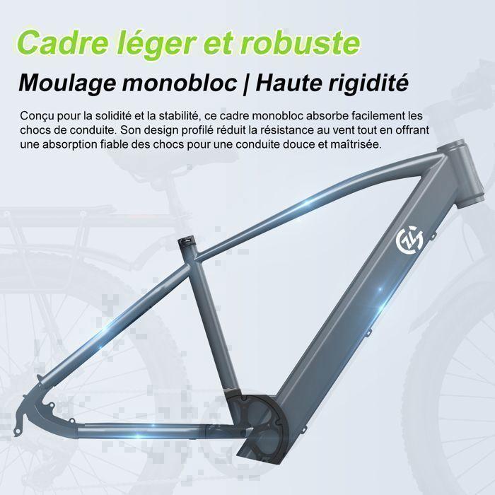 Vélo Électrique Tout Terrain 26×1.95", E-Bike L26 - Moteur 250W - Batterie 36V - Autonomie 70 km (Mode ASSIST) -Shimano 7 vitesses