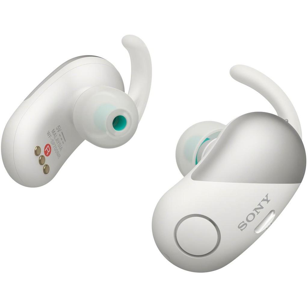 Sony True Wireless Earphones Amazon Bluetooth Separate Left and Right 2018 White Noise-Canceling WF-SP700N Built-in Alexa, Compatible, Headphones,