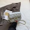 Popular chain spring and summer messenger bag women's fashion niche small square bag high-end diamond bag