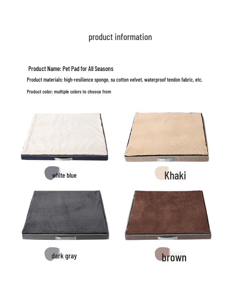 Waterproof Memory Foam Pet Bed: Removable & Washable Pad for Dogs & Cats - Ideal for Large Breeds In Autumn/Winter