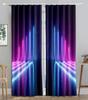 Neon Emitted Light Filtering 3D Printing WaveBlackout Window Panel Curtain Living Room Room Bedroom Bathroom Kicthen Door Cupboard Decor Hooks