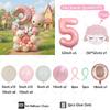 51Pcs Cute Pink Sheep Aluminum Film Balloon Pink Digital Balloon Set Girl Birthday Party Decoration Baby Shower Globos Gifts