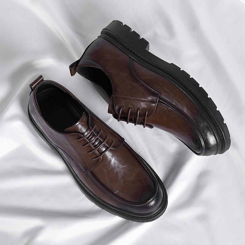 Men Leather black Shoes Fashion Derby Mens business Formal Shoes Wedding Men's Oxford Classic Office Leather Shoes for men