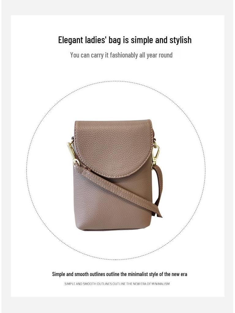 Echte Leder Damen Crossbody Münzbörse - 2025 Neue Mini Rindsleder Tasche