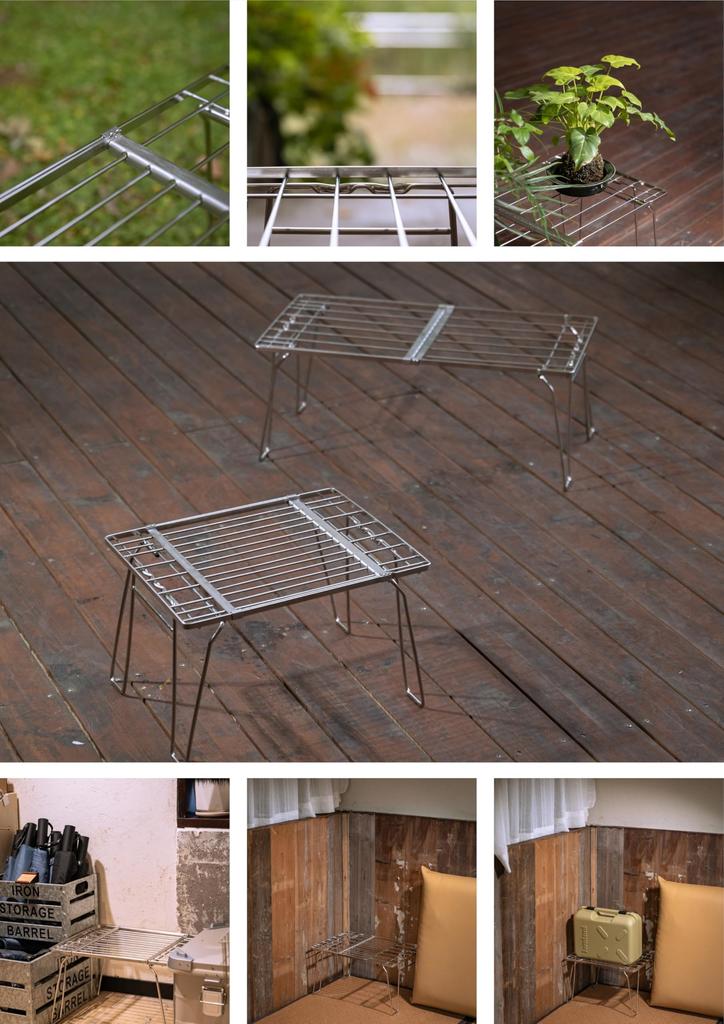 CAMPING MOON FD-22 Stainless Steel Extendable Field Rack for Camping