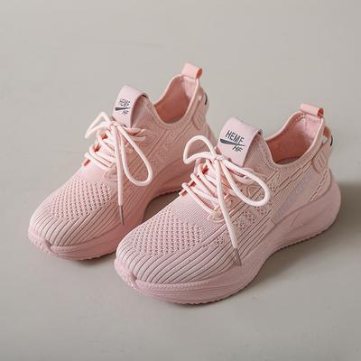 Trendy Shoes New Fly-Knit Sneakers Spring and Summer Soft Bottom Casual Mom Shoes Mesh Low-Top Running Student Shoes