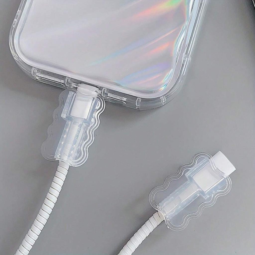 5/10/20/30Pcs Data Cable Protector Sleeves Transparent Anti-Breakage Cord Saver Flexible Cord Management Cover for Android iPhon