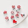 5pcs/Lot CCB Hexagon Charms Beads Colorful Necklaces Bracelets Big Hole Bead Spacer Charms for DIY Jewelry Making Accessories