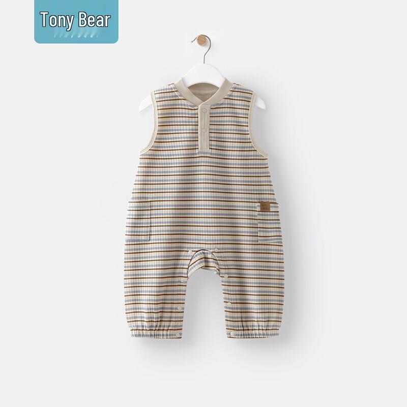 Baby Striped Suspenders Jumpsuit