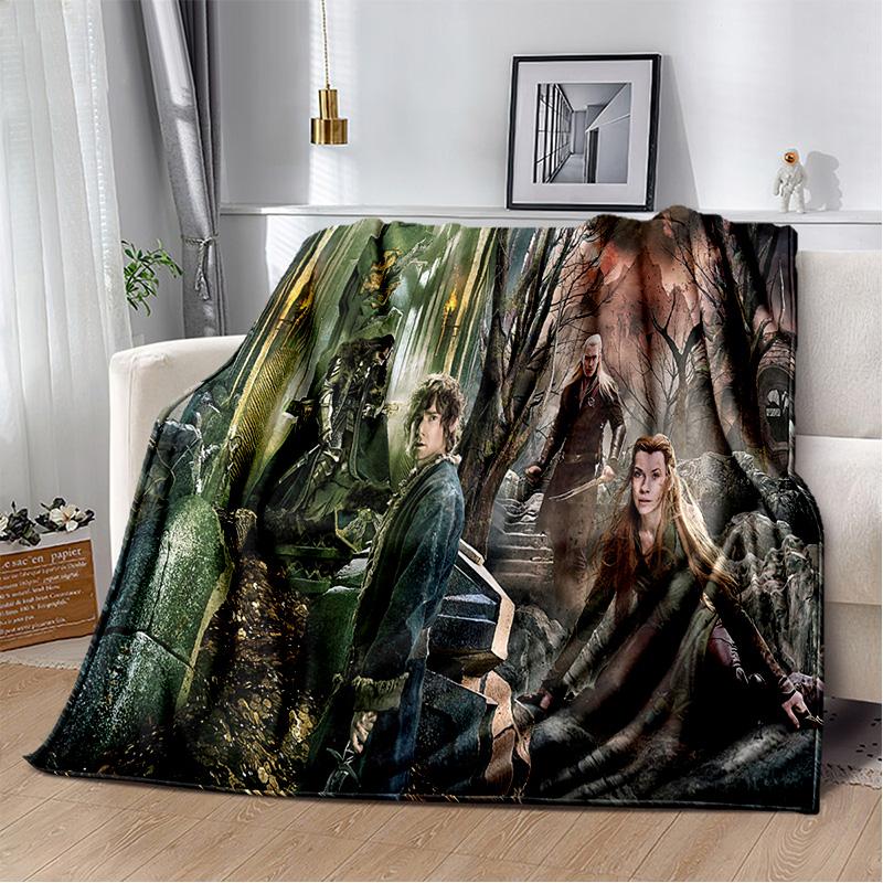 Movie L-Lord of The Rings H-Hobbit Soft Plush Blanket,Flannel Blanket Throw Blanket for Living Room Bedroom Bed Sofa Cover Child