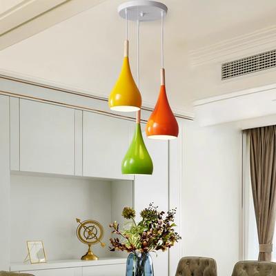Modern Macaroon Pendant Lights Aluminum Suspension Hanging Lamp for Bedroom Bedside Dining Room Kitchen Cafe Island Decor