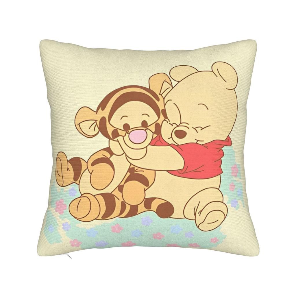 Winnie The Pooh Square Pillowcases Polyester Bed Car Cute Honey And Bee Cushion Case Cool Decor Throw Pillow Case 45*45