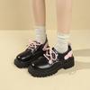Fashion New Fashion Autumn Women's Shoes 2025 Pink Youth Bow Heart Sweet and Cool Thick-soled Loafers for Girls, Versatile Women's Shoes