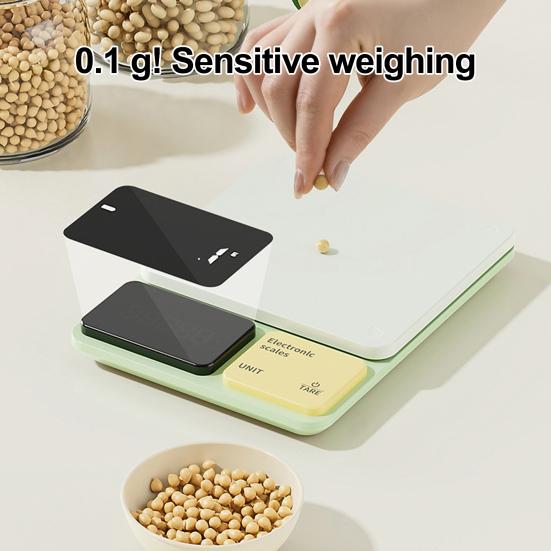 Kitchen Electric Scale 0.1G/5Kg High Precision LCD Display Mini Portable Multifunctional Cooking Baking Coffee