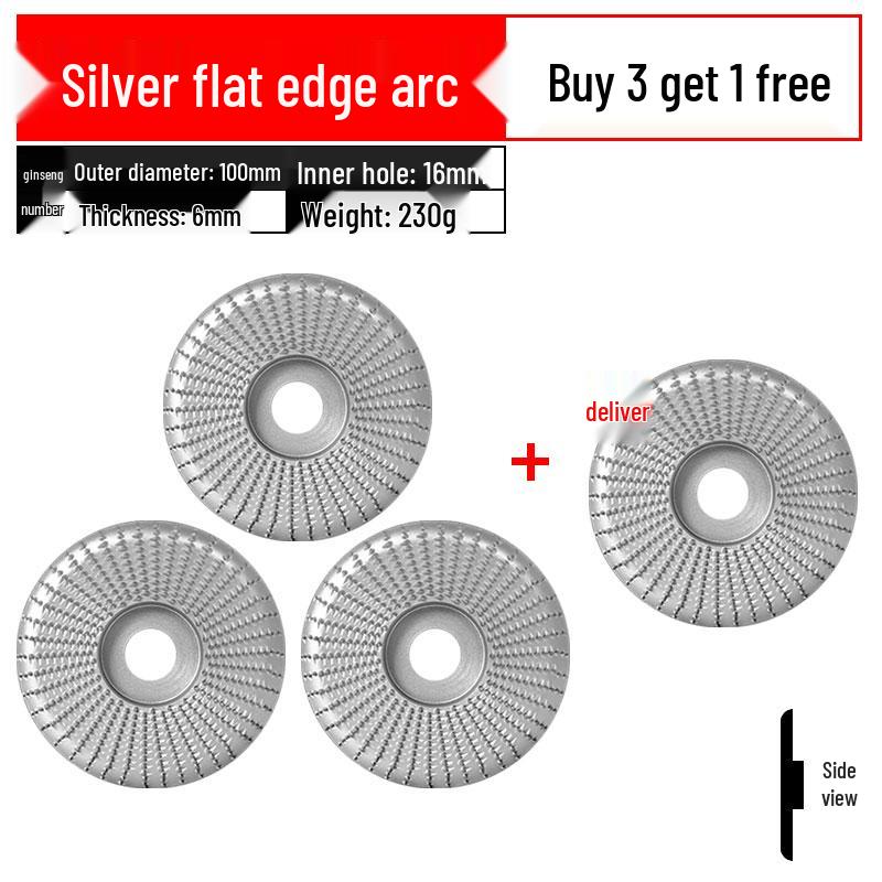 Woodworking Angle Grinder Burr Disc & Polishing Wheel Set