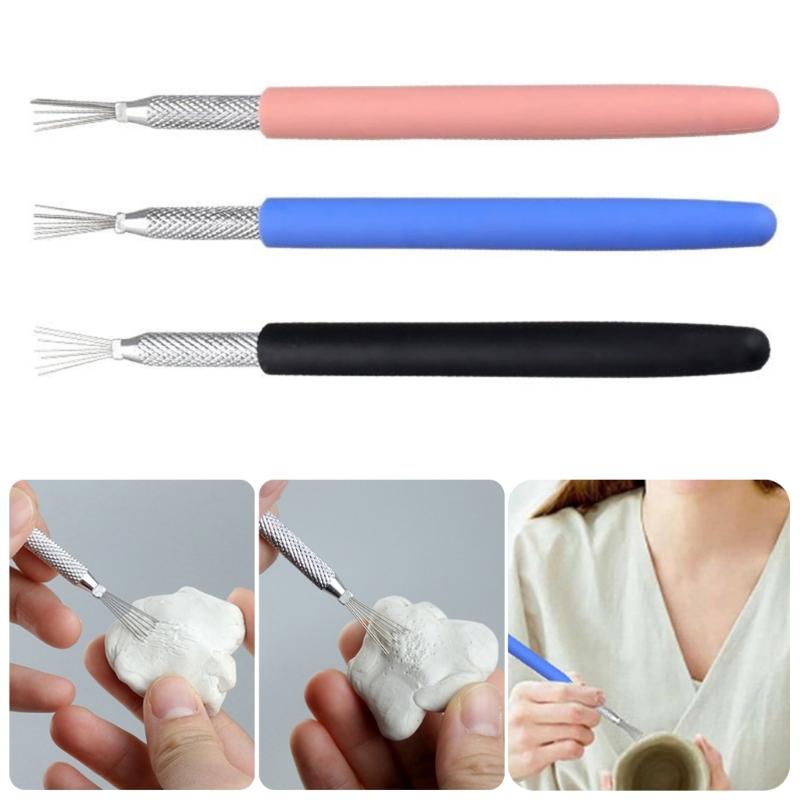 Professional Clay Sculpting Modeling Needle Tool Set of 3 Suitable for Creating Unique Textures & Detail In Art Projects