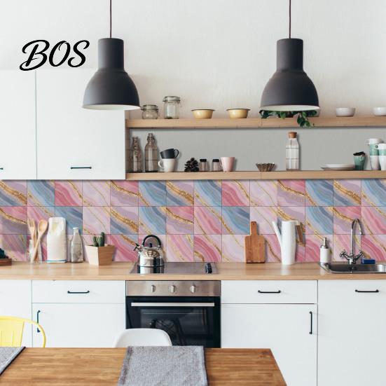 Realistic Stone Texture Wall Stickers 12PCS Imitation Marble Pattern Stickers, Self-Adhesive Waterproof EVA Self Adhesive Tiles for Interior