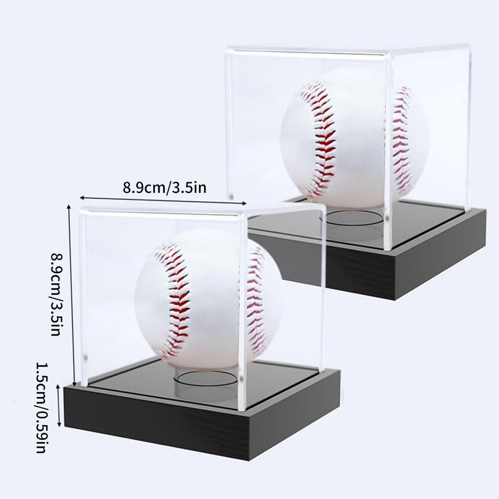 Premium Acrylic Baseball Display Box Durability Square Baseball Show Box for Memorabilia and Keepsakes