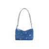 Blue Bow Underarm Bag Korean Women's Handbag Fashion Denim Shoulder Bag  Commuting