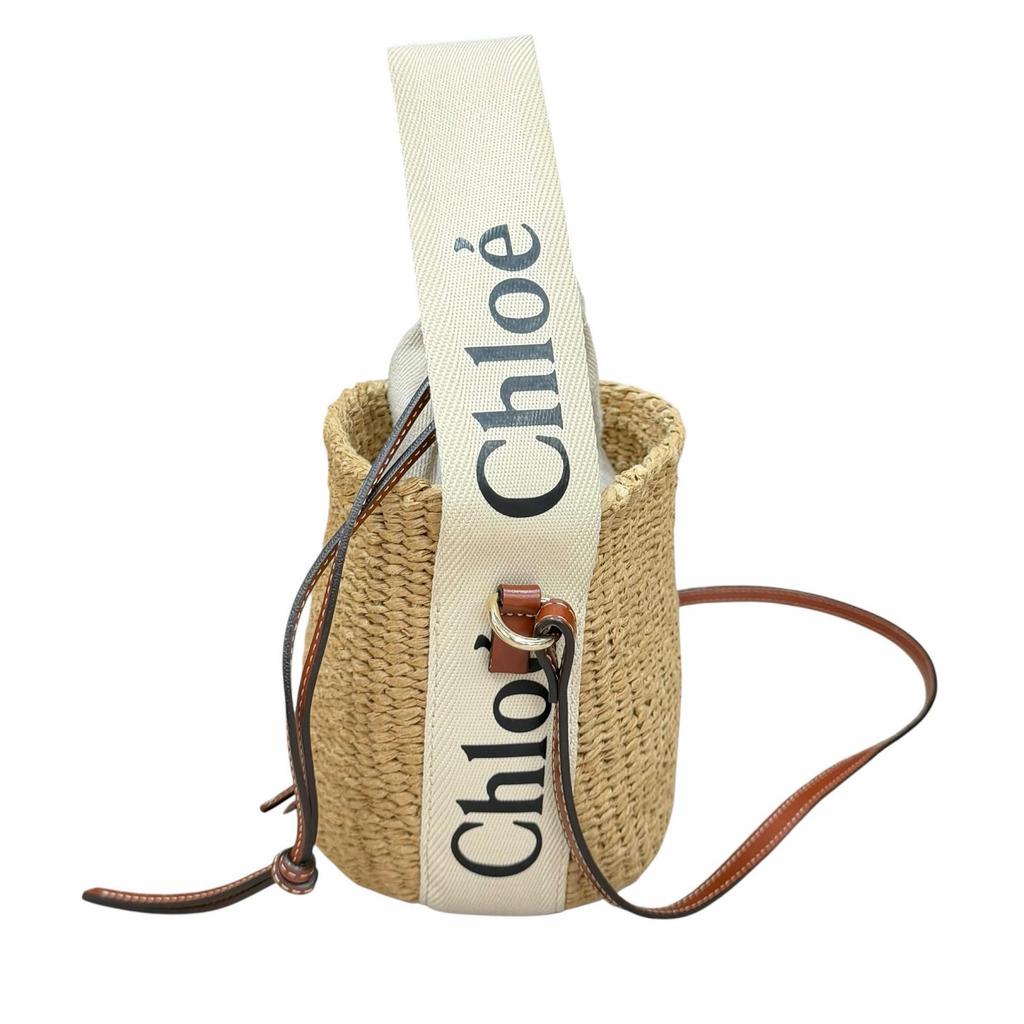 Excellent Chloe Shoulder Bag WODDY Small Basket CHC22Stainless Steel381G55101 Used