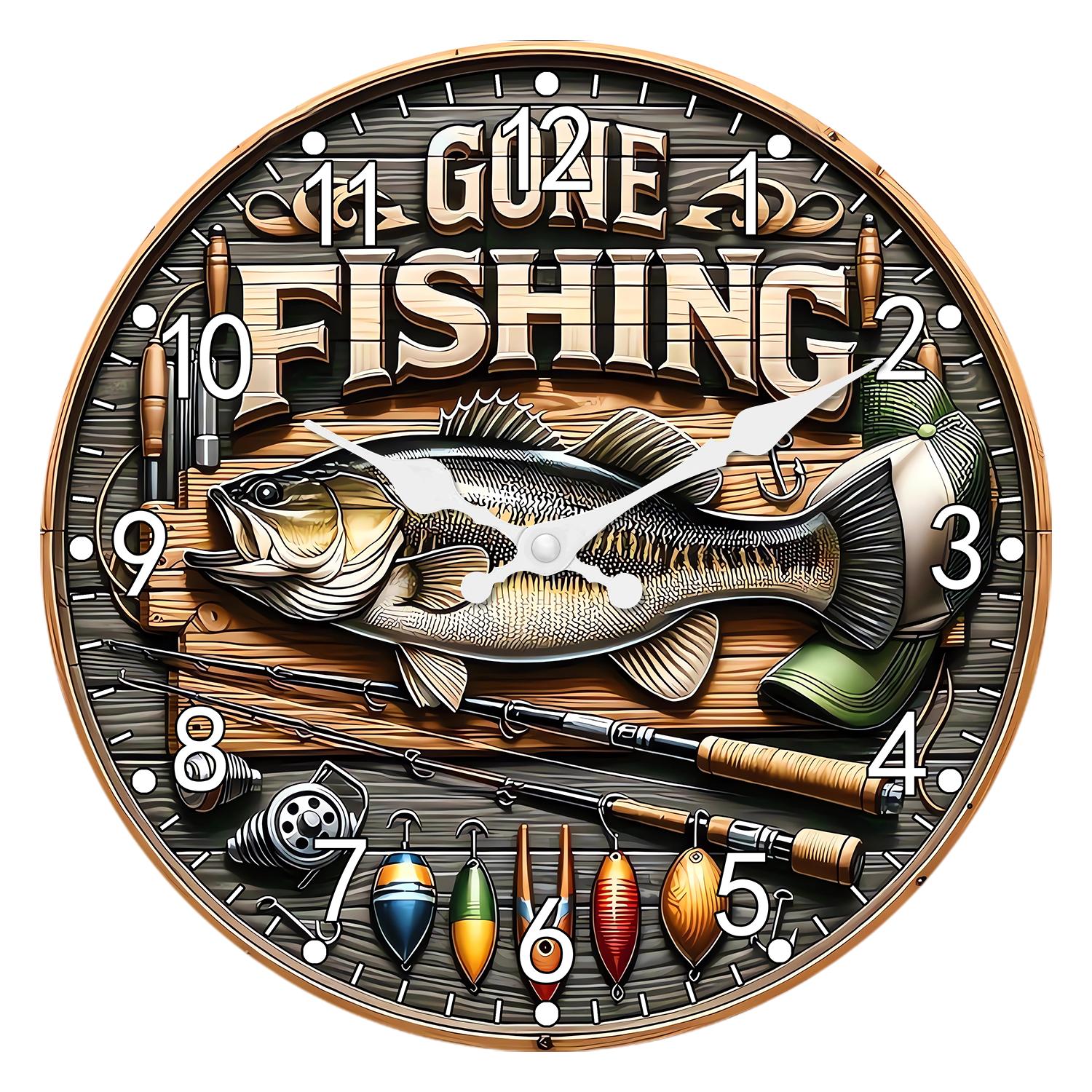 High-Quality Fashionable High-Quality Fish High-Quality Pattern High-Quality Wooden High-Quality Wall High-Quality Clock High-Quality For (as the picture,10 Inch)