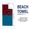 West Ham United Print Beach Towel, Large Soft Quick Dry Towel for Beach Camping Swimming