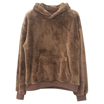 Autumn and Winter New Double-sided Velvet Warm Touch Men's Hooded Sweatshirt Lamb Velvet Winter Pullover