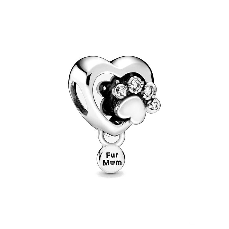 

New copper plated Cute Animal Charm Bead Charms Zircon Dog Pendant Bead Charms Ideal For Authentic Bracelets Jewellery Women Accessories Gift