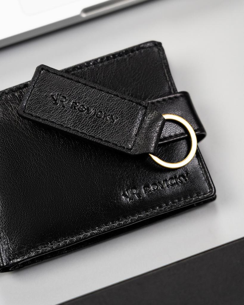 Gift set: men's leather wallet and keychain - Rovicky