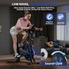 Exercise Bike QK116C, 6KG Flywheel, Adjustable Seat & Handlebar, LCD Monitor, Black-Red, 120KG Max Load Cycling Bikes For Home